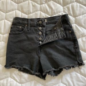 EUC High Rise Denim Shorts with Button Fly
